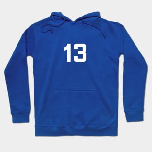 Number Thirteen - 13 - Any Color - Team Sports Numbered Uniform Jersey - Birthday Gift Hoodie